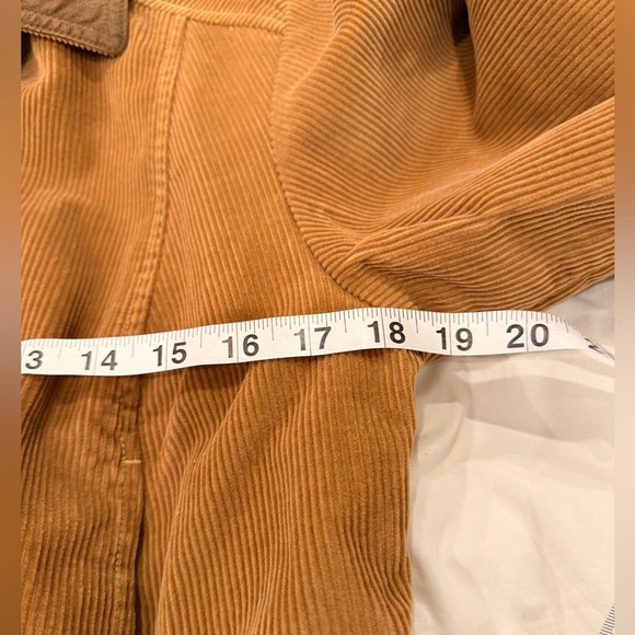 L.L.Bean Corduroy Barn Jacket Womens XS Petite Tan Plaid Lined Chore Coat - Picture 7 of 12